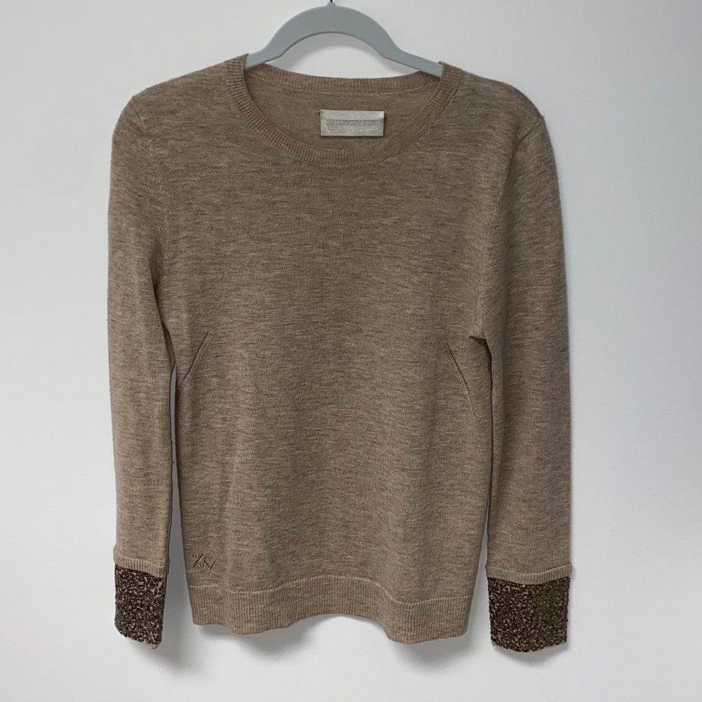 Zadig & Voltaire Beige Crew Neck Sweater